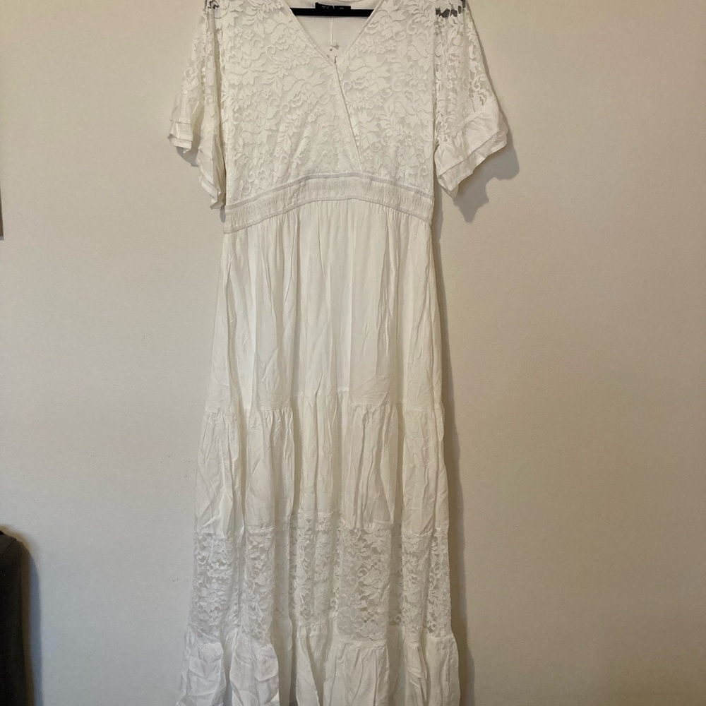 White Lace Maxi Dress